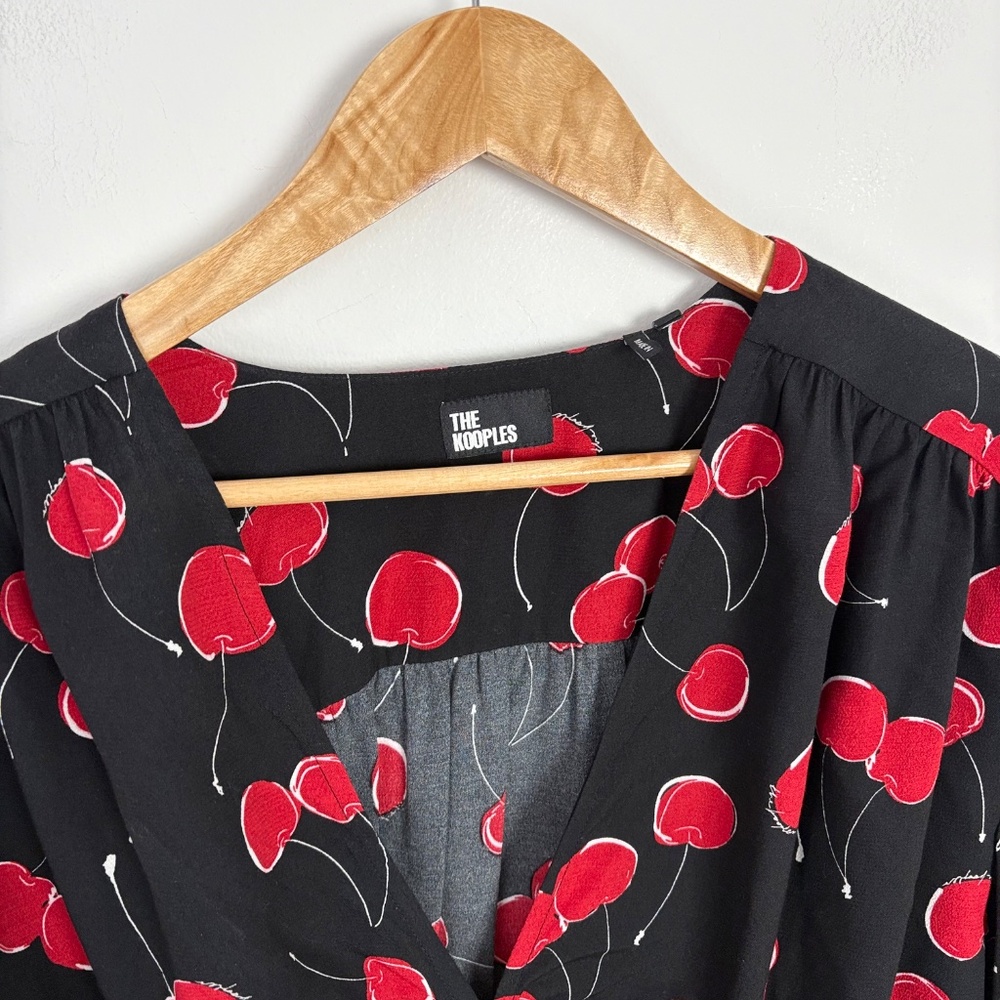 The kooples cherry print tie blouse - Picture 4 of 8